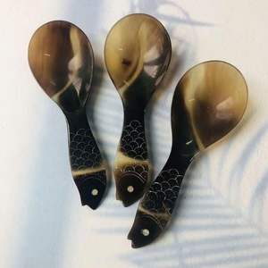 เครื่องใช้บนโต๊ะอาหารสไตล์สัตว์ไม่เหมือนใครช้อนเขาวัวควายขัดเงาธรรมชาติสำหรับตกแต่งโต๊ะในร้านอาหาร - Product Image 3