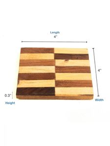 Sous-verres en bois avec pièces de support Sous-verres en bois Ensemble de sous-verres pour bar cuisine maison à Star Crafts Inde - Product Image 4