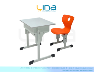 Bureau d'étudiant écologique réglable en hauteur avec cadre métallique et panneaux latéraux - Product Image 2