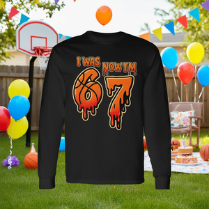 Maglietta Promozionale a Maniche Lunghe con Stampa 'Drip Six and Seven Meme', Regalo di Compleanno per Bambini di 7 Anni - Product Image 3