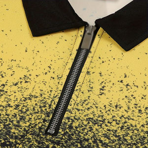 RAM Industry Hombres de manga corta informal para Polos de verano de moda de algodón de talla grande antiarrugas técnica teñida lisa - Product Image 5