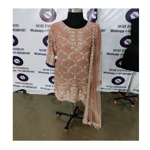 Salwar Kameez de estilo paquistaní para mujer, bordado pesado y piedra, Color de trabajo - Product Image 5