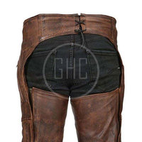 Meilleures ventes : Chaps western complets pour hommes, sur mesure, en cuir véritable professionnel, taille haute, fermeture à boutons, séchage rapide, confortables, pour l'équitation