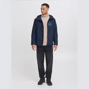Veste Softshell d'hiver pour homme, coupe-vent, imperméable, respirante, style streetwear, avec logo brodé sur le devant - Product Image 3