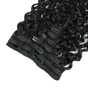 100% cheveux humains indiens Clip-in Remy Extensions sans couture gros Clip Ins Extensions de cheveux - Product Image 5