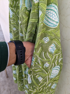 Vestido de verano con estampado de bloques a mano | Vestido de algodón | Estampado floral | Hecho a mano - Product Image 3