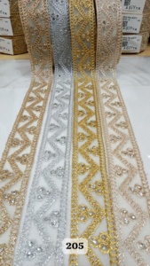 Custom Made Mirror Embroidered Grosgrain <b>Ribbon</b> and <b>Laces</b> for Wedding Dress Designers and Trim Stores in Unique Colors - Product Image 6