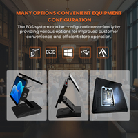 Sistem POS Sentuh All-in-One Layar Ganda 15,6 Inci Berkinerja Tinggi dengan Layar Lipat untuk Kedai Kopi & Perhotelan