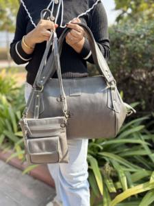 Sac fourre-tout et sac bandoulière en cuir véritable, lot de deux, sacs à main élégants, vente la plus chaude, derniers sacs de créateurs pour femmes, multi-usages - Product Image 4