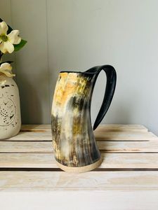 MEILLEURE QUALITÉ BOIRE CORNE TASSE MAIN Gravure Corne À Boire Tankard Excellente Qualité - Product Image 4