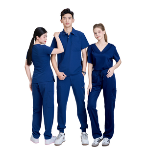 FACTORY PRICE fashionable medical <b>scrubs</b> new designs water resistant printed nursing <b>clothes</b> hospital sets FMF uniform factory - Product Image 6