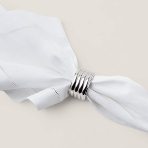 เครื่องเงินผ้าเช็ดปากแหวนใบออกแบบตารางตกแต่งผู้ถือผ้าเช็ดปากผู้ถือทิชชู่ในราคาขายส่งอุปกรณ์โรงแรม - Product Image 4