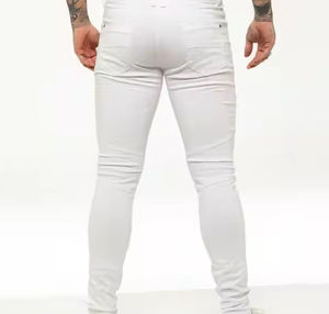 Jean en denim décontracté professionnel tendance, tricoté, léger, délavé, design uni, disponible en gros pour les saisons été et hiver - Product Image 2