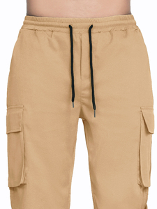 Nueva venta al por mayor gimnasio algodón poliéster chándales Pantalones Hombre entrenamiento Fitness pantalones de chándal cónico Slim Fit patrón sólido para la primavera - Product Image 4