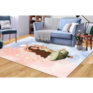 Tapis imprimé : design bohème moderne pour salon et espace de yoga, avec tapis à poils doux - Product Image 3