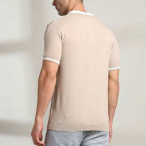 Nuevo último diseño de algodón para hombres para camisetas de polo para verano Patrón sólido con logotipo de tela de punto - Product Image 2