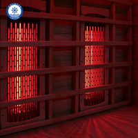Sauna infrarouge lointain moderne en bois massif de pruche, directement de l'usine Omni, pour 2 personnes, idéal pour hôtels, bien-être, thérapie thermique et soutien du sommeil