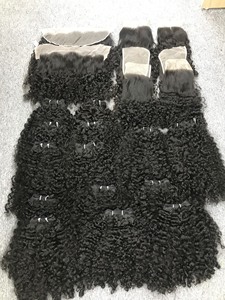 Extensiones de cabello negro Natural humano crudo de trama doble VIP, paquetes rizados birmanos, pelucas con cierre Frontal, DHL, UPS, FEDEX - Product Image 4