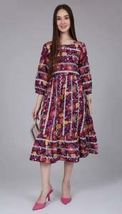 Belle robe brodée florale ukrainienne pour femmes avec manches longues Style Boho élégant Machine broderie approvisionnement robe Unique - Product Image 2