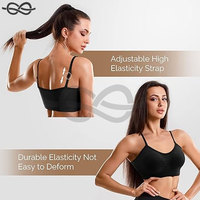 Bralette rembourrée à col en V soutien-gorge Cami soutien-gorge débardeur sans fil avec bretelles réglables pour soutien soutien-gorge de sport vêtements de tous les jours