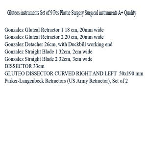 Juego de Instrumentos Quirúrgicos para Glúteos de 9 Piezas |   Herramientas de Cirugía Ortopédica y General de Acero Inoxidable Reutilizables de Grado Hospitalario Manuales - Product Image 6