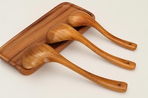 Cuchara de Madera Desechable Biodegradable Hecha a Mano para Cocinar y Servir, Diseño Ecológico de Lujo para Uso en el Hogar, Cocina y Fiestas - Product Image 3