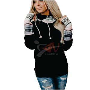 Sweat à capuche personnalisé de haute qualité pour femmes avec logo col imprimé style décontracté vêtements d'hiver - Product Image 1