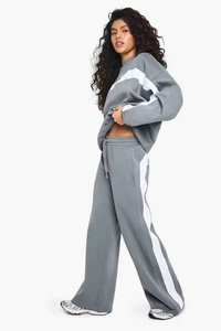 Women Fleece Cozy <b>Lace</b> Wide Leg Sweatpants Regular Fit Smooth Breathable Winter Lounge Modern Casual Everyday Wear - Product Image 6