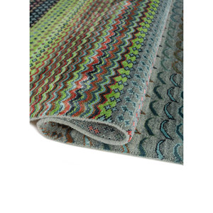 Tapis Manchaha bleu noué à la main en laine et soie de bambou, géométrique abstrait, pour la maison et le couloir, épaisseur 10 mm - Les-2661 Jaipur Rugs US - Product Image 2