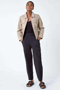 Chaqueta vaquera de algodón recortada natural más vendida y personalizada de manga larga diseñada para Mujeres para la comodidad de todas las estaciones - Product Image 6