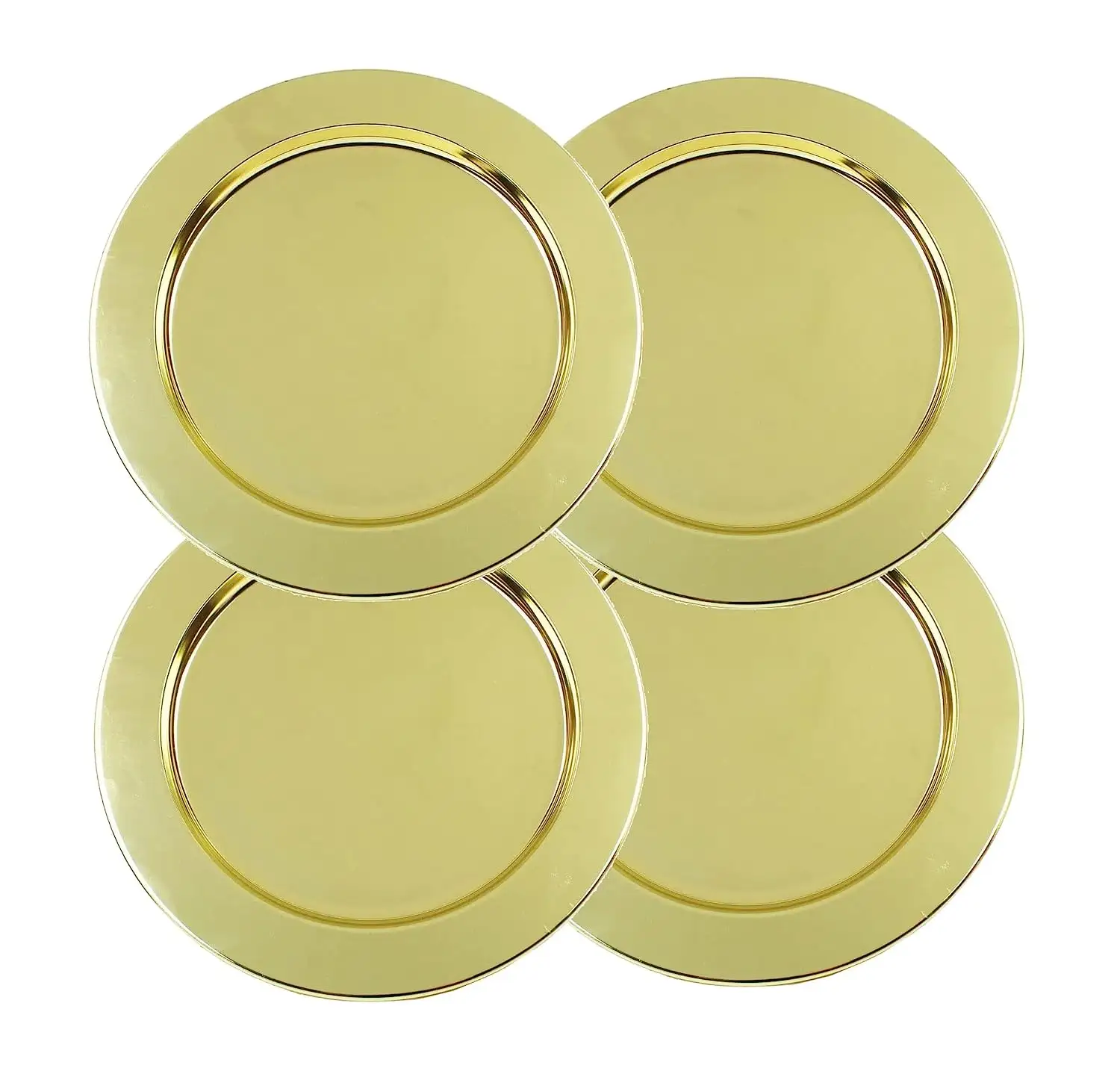 2023 Best Prices Custom Wholesale Stainless Steel Gold Charger Plates Dining Wedding Dinner Plate Serving Eating Set