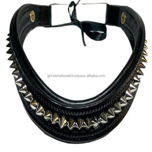 Banda acolchada de cuero grueso para cejas de caballo, banda de lujo hecha a mano Para Caballo, de color plateado o dorado - Product Image 1