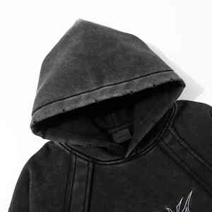 Sudaderas con capucha de invierno para hombre, jersey liso con estampado de pantalla, sudadera con cremallera de gran tamaño, ropa de calle informal al por mayor, gimnasio - Product Image 4