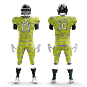 Camisetas de fútbol americano de malla transpirable de alta calidad, conjunto de pantalones cortos con logotipo personalizado de talla grande, entrega gratuita, producto hecho en fábrica - Product Image 6