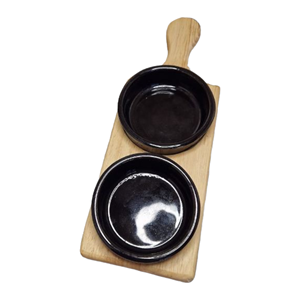 Plato de servicio de bocadillos de madera de alta calidad con cuenco Restaurante Fiesta Boda Hotel en precio al por mayor - Product Image 1