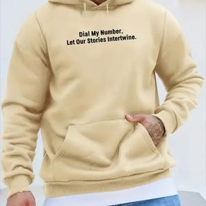 2025 nouveaux hommes sweat à capuche décontracté sweat à capuche hauts pullover en jaune vert rose violet Orange-conception tricotée imperméable - Product Image 4