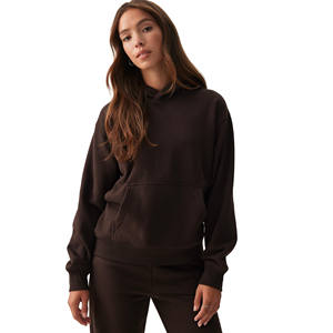 Vente en gros personnalisé marque femmes 2 pièces polaire formation survêtement pull à capuche pantalon ensemble 100% coton respirant séchage rapide - Product Image 2