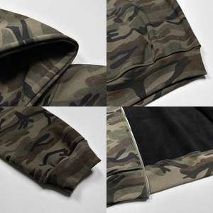 เสื้อฮู้ดดี้ผู้ชายแบบมีซิป ผ้าฟลีซ ลายจุด สไตล์วินเทจ ตกแต่งด้วยคริสตัล พิมพ์ลาย DTG ระบายอากาศได้ดี ผ้าฝ้าย 100% ไซส์พลัส รับผลิตแบบ OEM ปรับแต่งได้ - Product Image 5