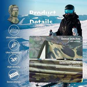 Máscara de Esquí Acrílica 100% Personalizable, Más Vendida, Duradera, Marca Privada, Cubre Rostro, Pasamontañas, Transpirable, Impermeable, Unisex - Product Image 3