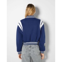 Fabricant OEM, veste universitaire de haute qualité pour femmes, broderie en chenille, baseball, letterman, design personnalisé, cuir tricoté