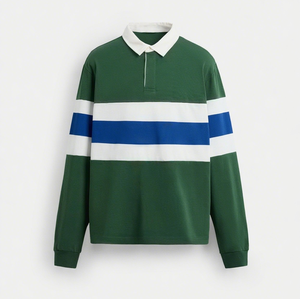 Conception OEM, jersey décontracté uni, logo personnalisé imprimé, coton de haute qualité pour chemises pour hommes - Product Image 1