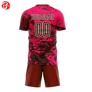 Conjunto de uniforme de fútbol de talla grande con impresión de logotipo personalizado para adultos, camisetas de corte automático, camisetas de fútbol - Product Image 2