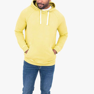 Sudadera con capucha de alta calidad para hombre, algodón amarillo, logotipo personalizado, 100% French Terry, temporada de invierno, Sudadera con capucha en blanco - Product Image 6