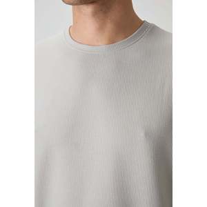 T-shirt à manches courtes pour homme Air Jones, coupe oversize, en tissu gaufré texturé, modèle 88379 - Product Image 3