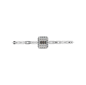 Pulsera de cadena y eslabones finos para mujer de primera calidad, Diamante Natural 950, diamantes Baguette ajustables de platino, joyería fina personalizada OEM ODM - Product Image 3