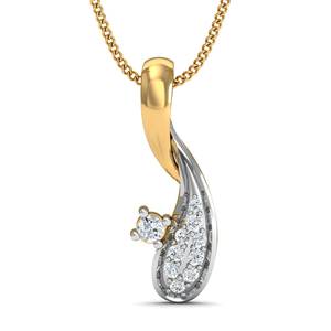 18K Gold Plated Teardrop Pendant Necklace with White Zircon Gemstone Beads Fashion Accessory for Women's Parties Perfect Gift - Product Image 3
