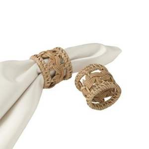 Vente en gros pas cher Anneau de serviette en rotin pour décoration de table avec strass et bling Anneau à boucle pour serviette de table - Product Image 4