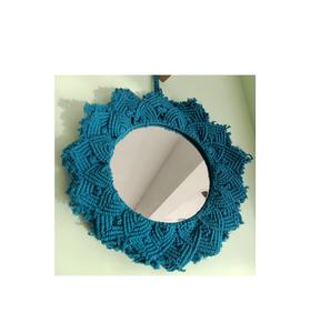 Top Arrivées Macramé Mur Monté Miroir À La Mode Looks Finition Naturelle Décoration De Noël Pour Salon Ménage Conception - Product Image 1