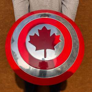 Captain Canada Shield Eco-Friendly Aluminium Art Deco Wall Mount <b>Prop</b> for Roleplay Perfect Christmas Gift for <b>Marvel</b> Collectors - Product Image 2