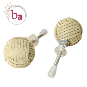 Perillas tejidas de cuerda de cuero de lujo europeo y tirador multiusos para armario cocina dormitorio armarios de baño - Product Image 1